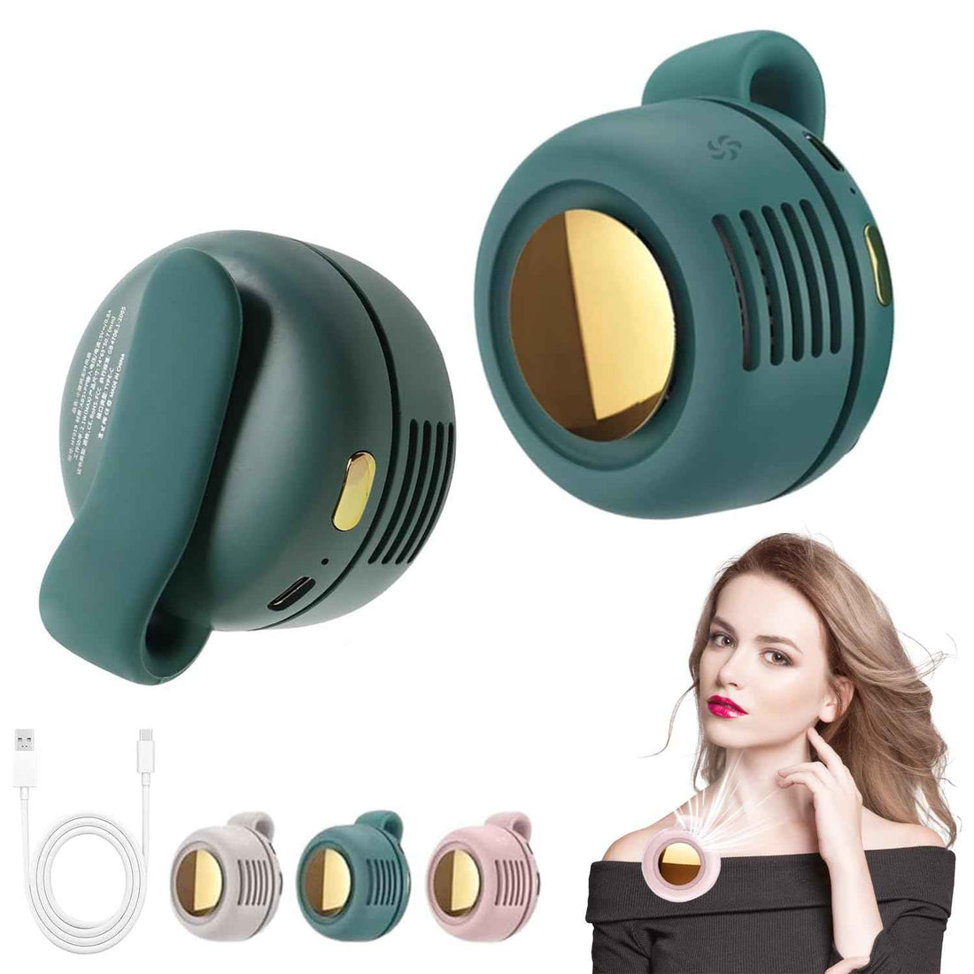 CoolClip portable USB clip fan for staying cool in summer without AC