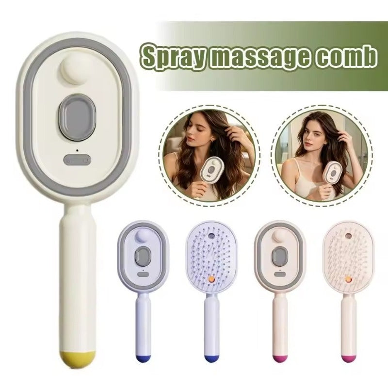 Electric spray massage hair brush for faster hair growth