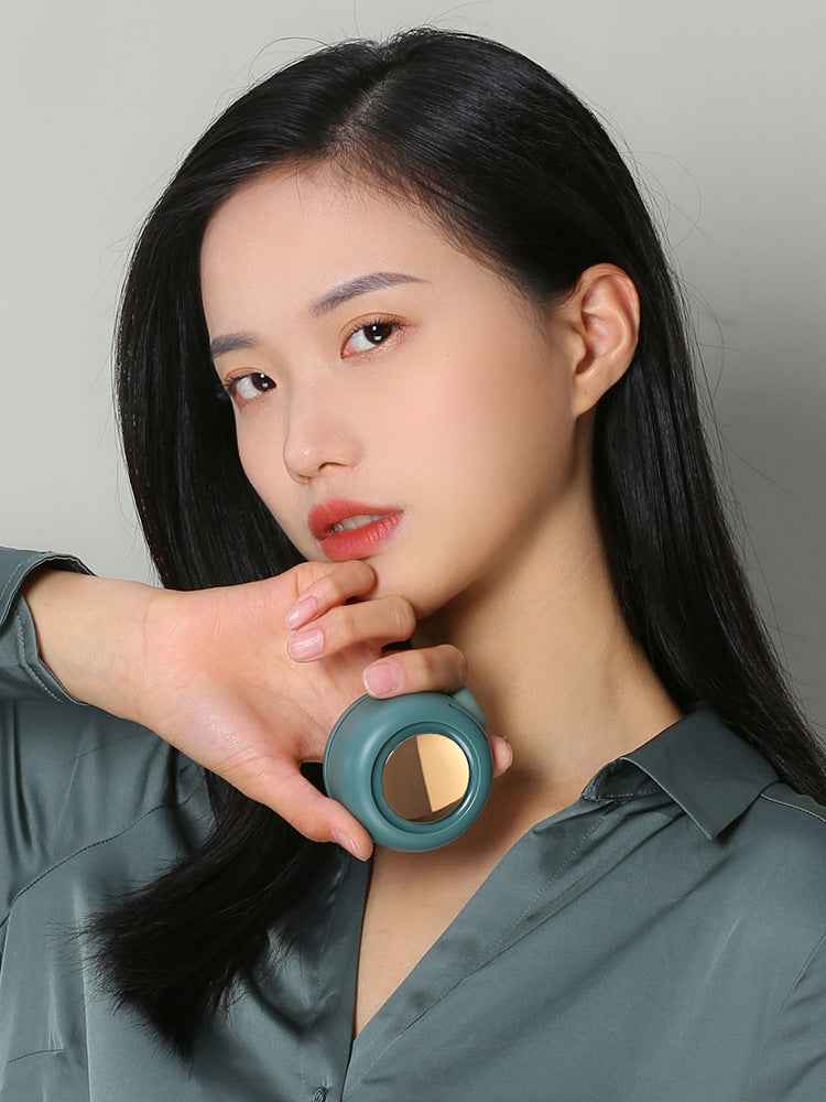 Mini Clip Fan Hanging Waist Neck Fan Girl Electric Air Cooling Fan 900mah USB Leafless Fan 3 Speeds For Outdoor Camping Fishing