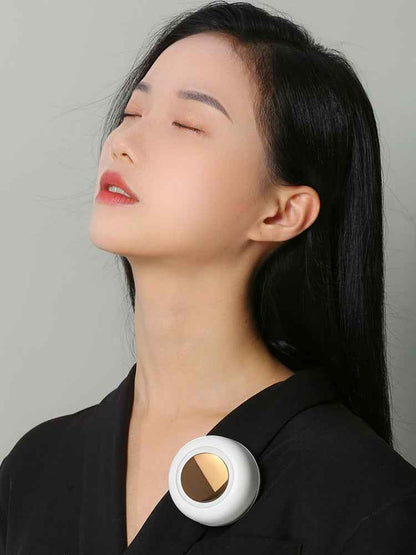 Mini Clip Fan Hanging Waist Neck Fan Girl Electric Air Cooling Fan 900mah USB Leafless Fan 3 Speeds For Outdoor Camping Fishing