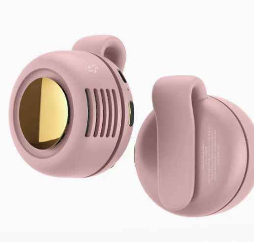 Mini Clip Fan Hanging Waist Neck Fan Girl Electric Air Cooling Fan 900mah USB Leafless Fan 3 Speeds For Outdoor Camping Fishing